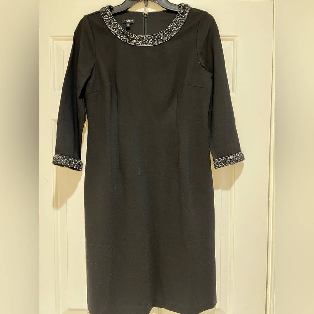 TALBOTS ULTRAKNIT BLACK FUNNEL NECK TUNIC - Picture 5 of 5